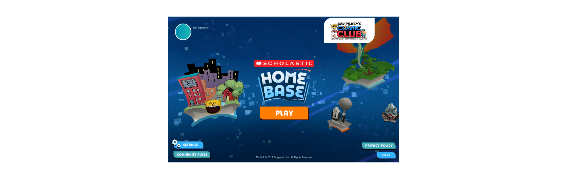 Screenshot of Scholastic Home Base Portal